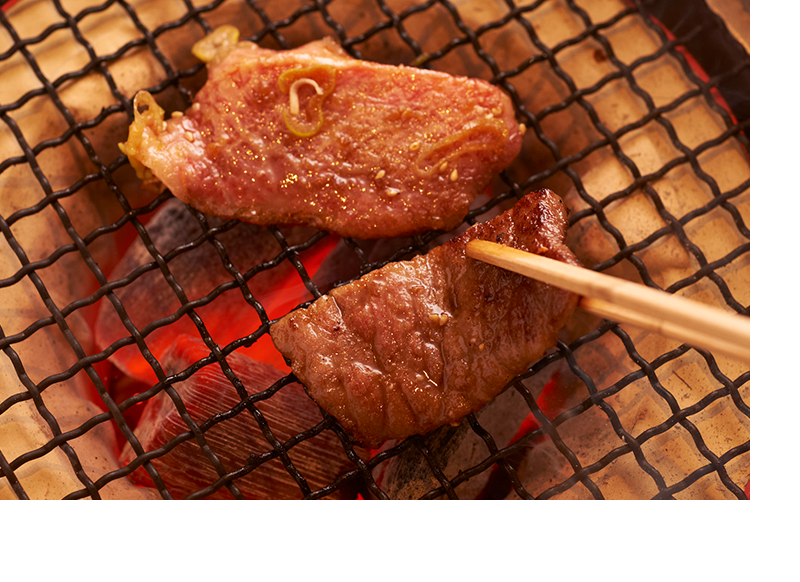 お肉焼きシーン